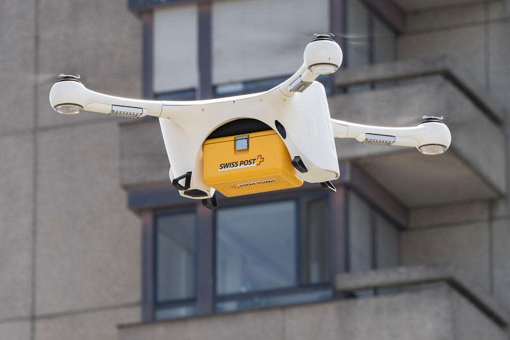 A Swiss Post drone being tested in Bern in June 2018