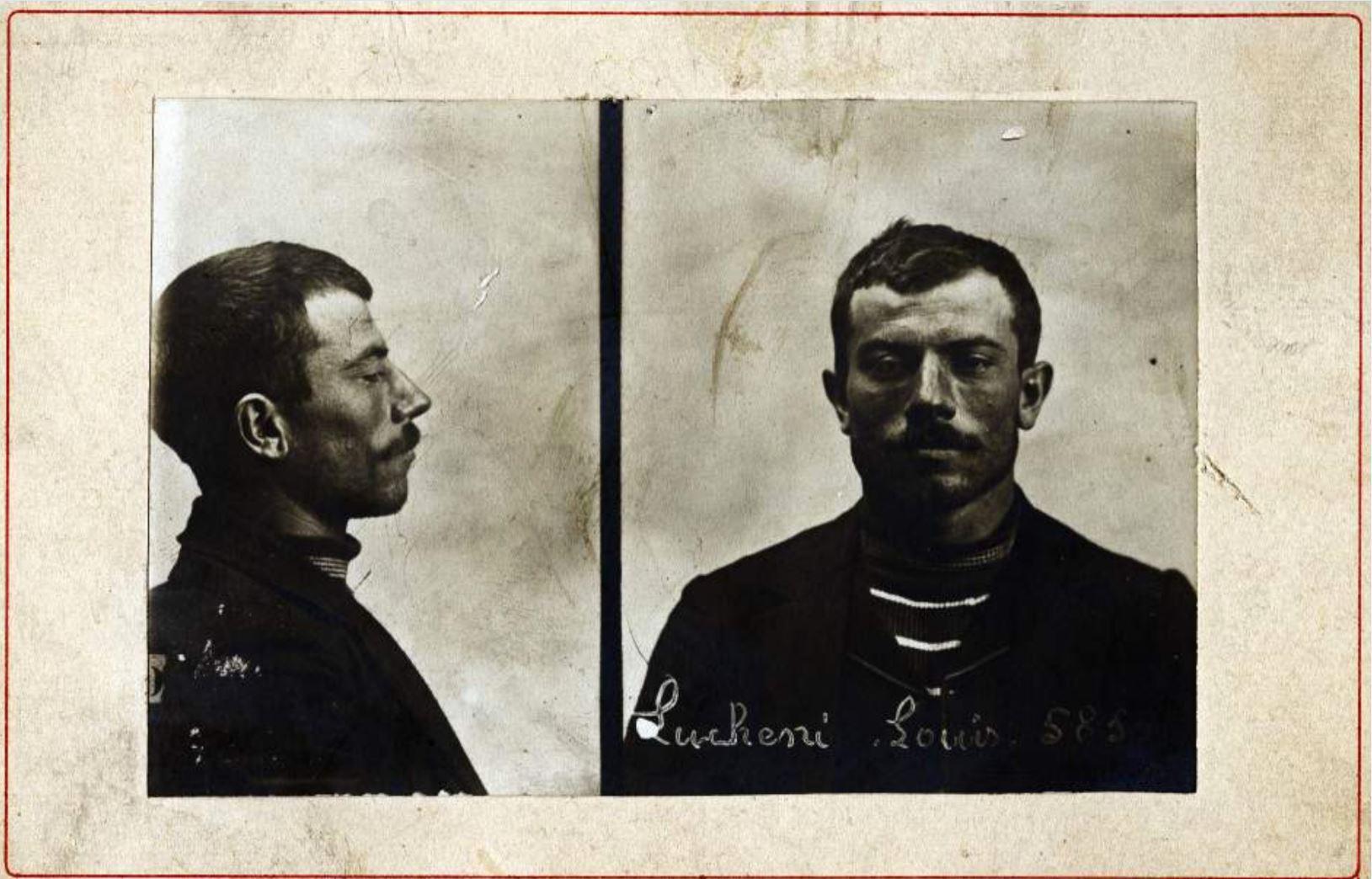 Polizeifoto von Lucheni