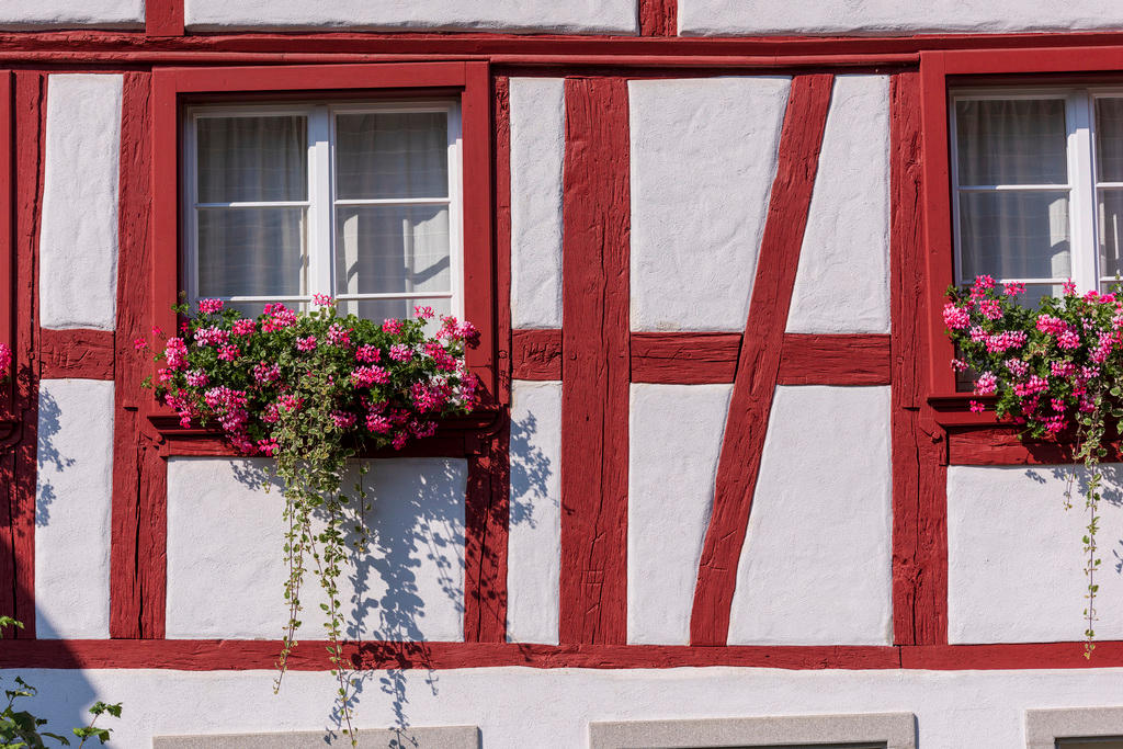 Hübsche Fassade eines Fachwerkhauses