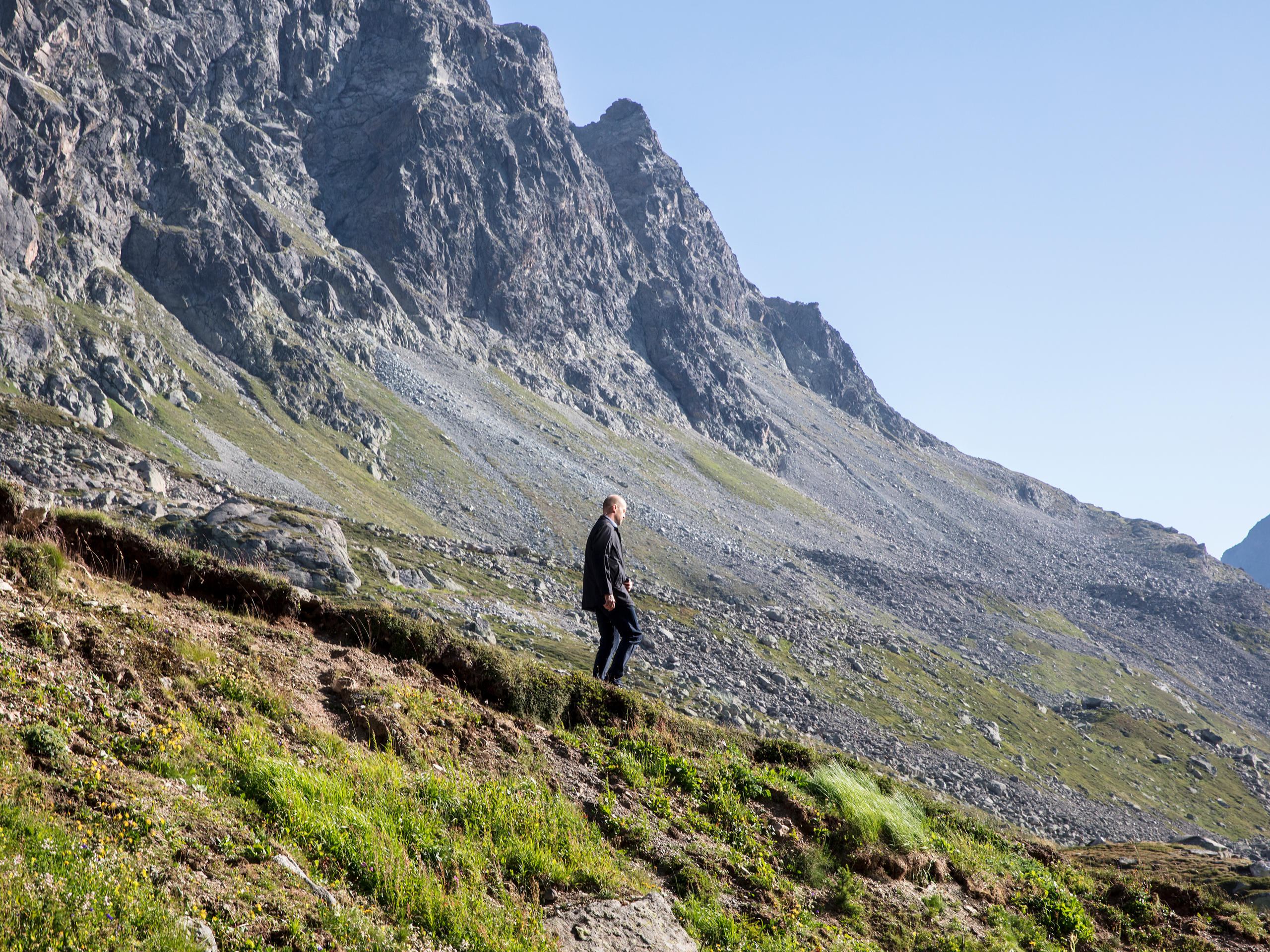 Der Bundespräsident in den Alpen