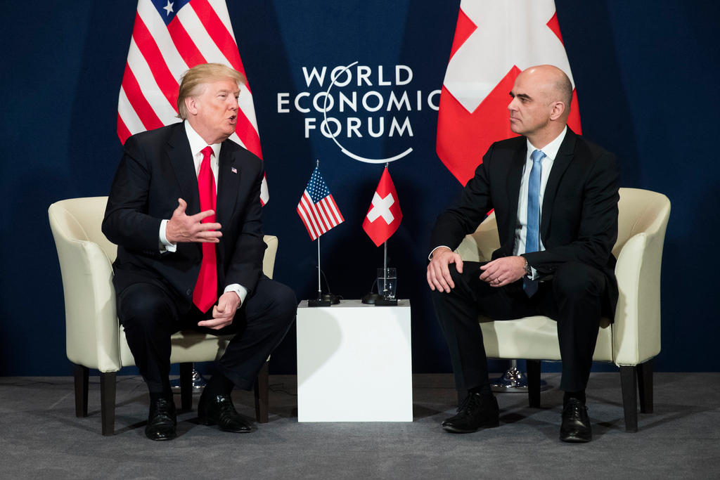 Trump und Berset in Davos