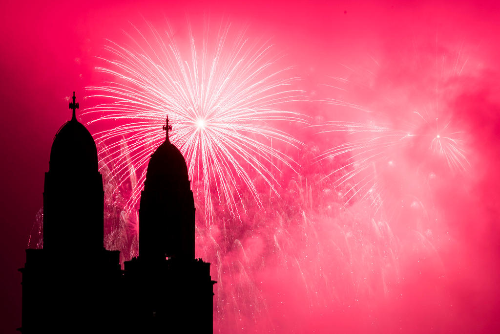 fireworks over Zurich