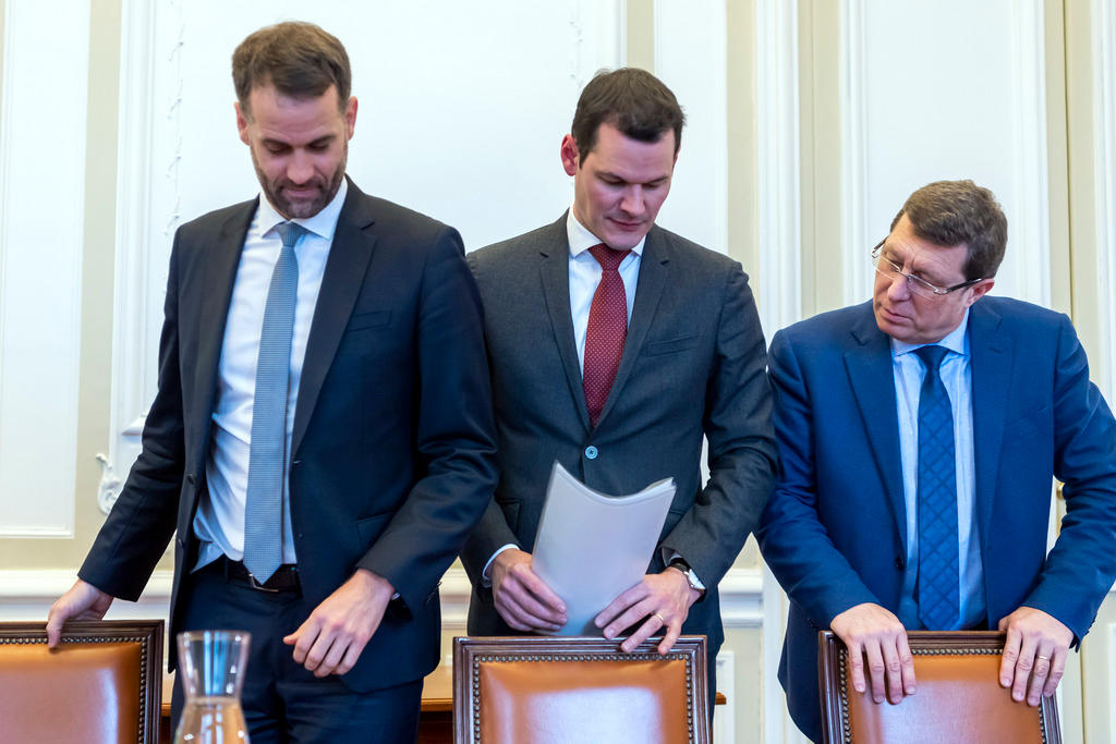 Three members of the Geneva cantonal government, including Pierre Maudet