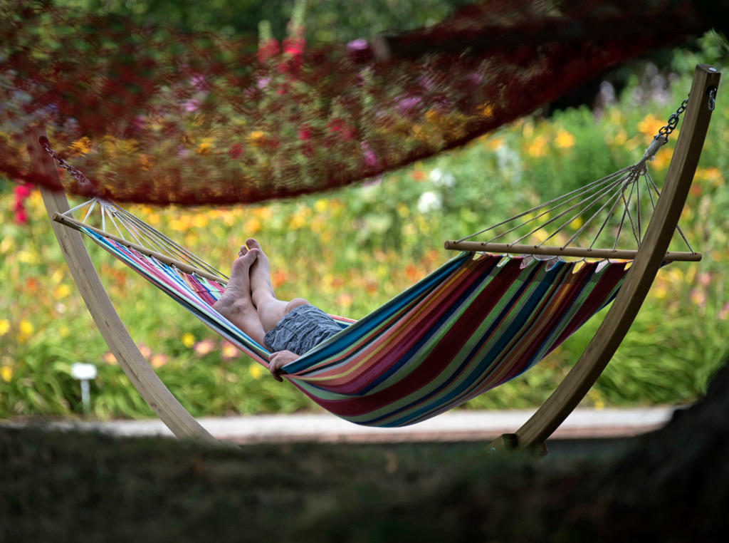 Person in hammock