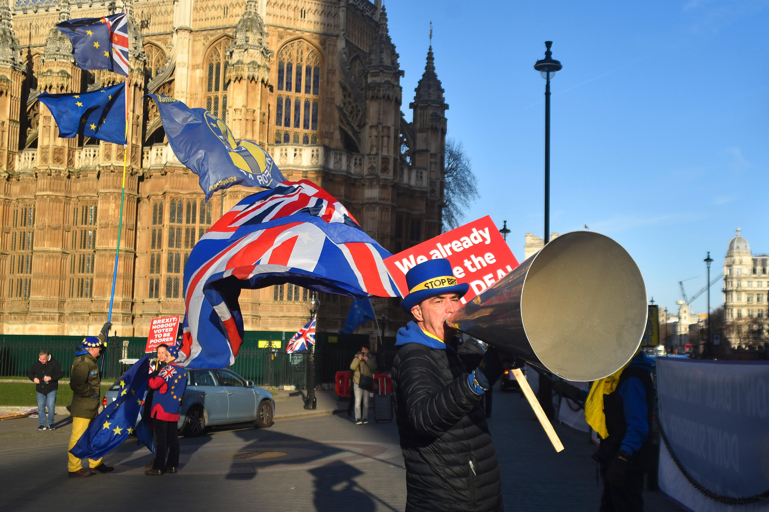 Demonstranten fordern in London eine zweite Abstimmung über den Brexit