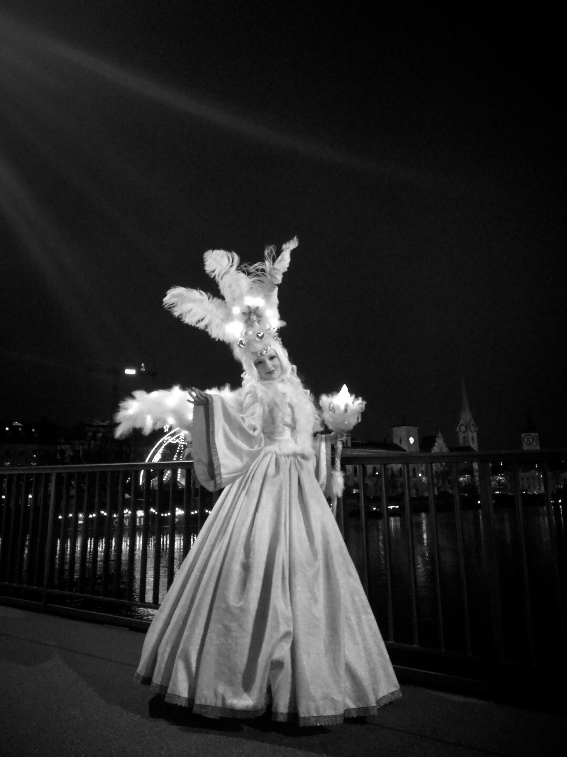 Figure on bridge