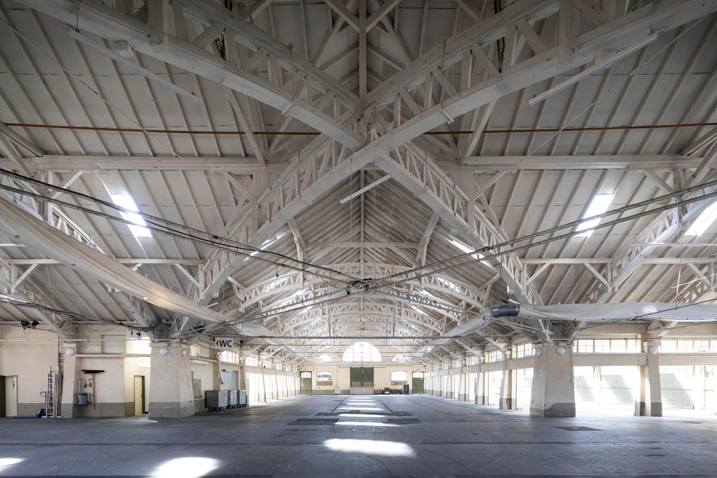 Interior shot of the market hall