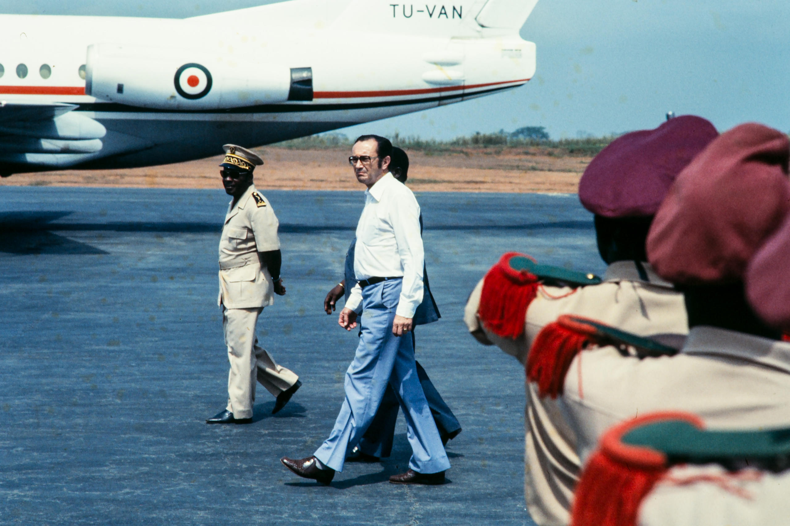 Pierre Aubert à Yamoussoukro, en Côte d Ivoire, le 24 janvier 1979.