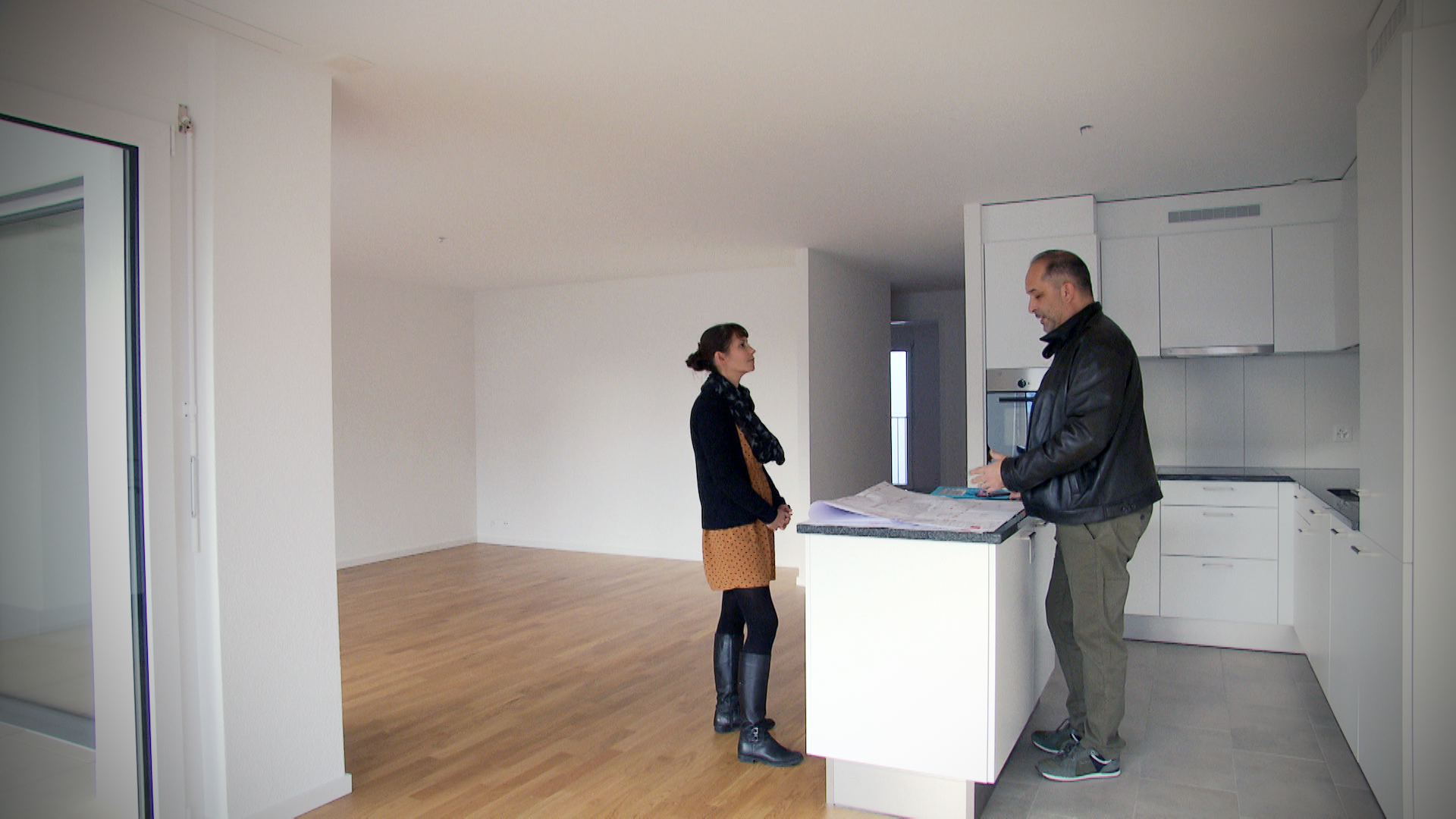 Küche in einer zeitgenössischen Wohnung