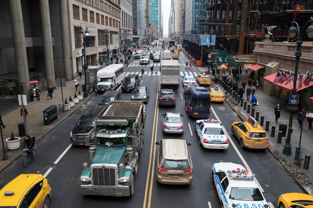 A Manhattan street scene