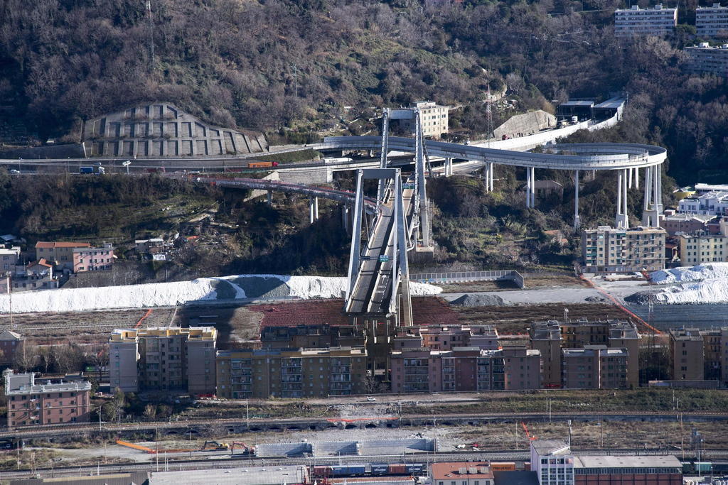 vista aerea del ponte morandi