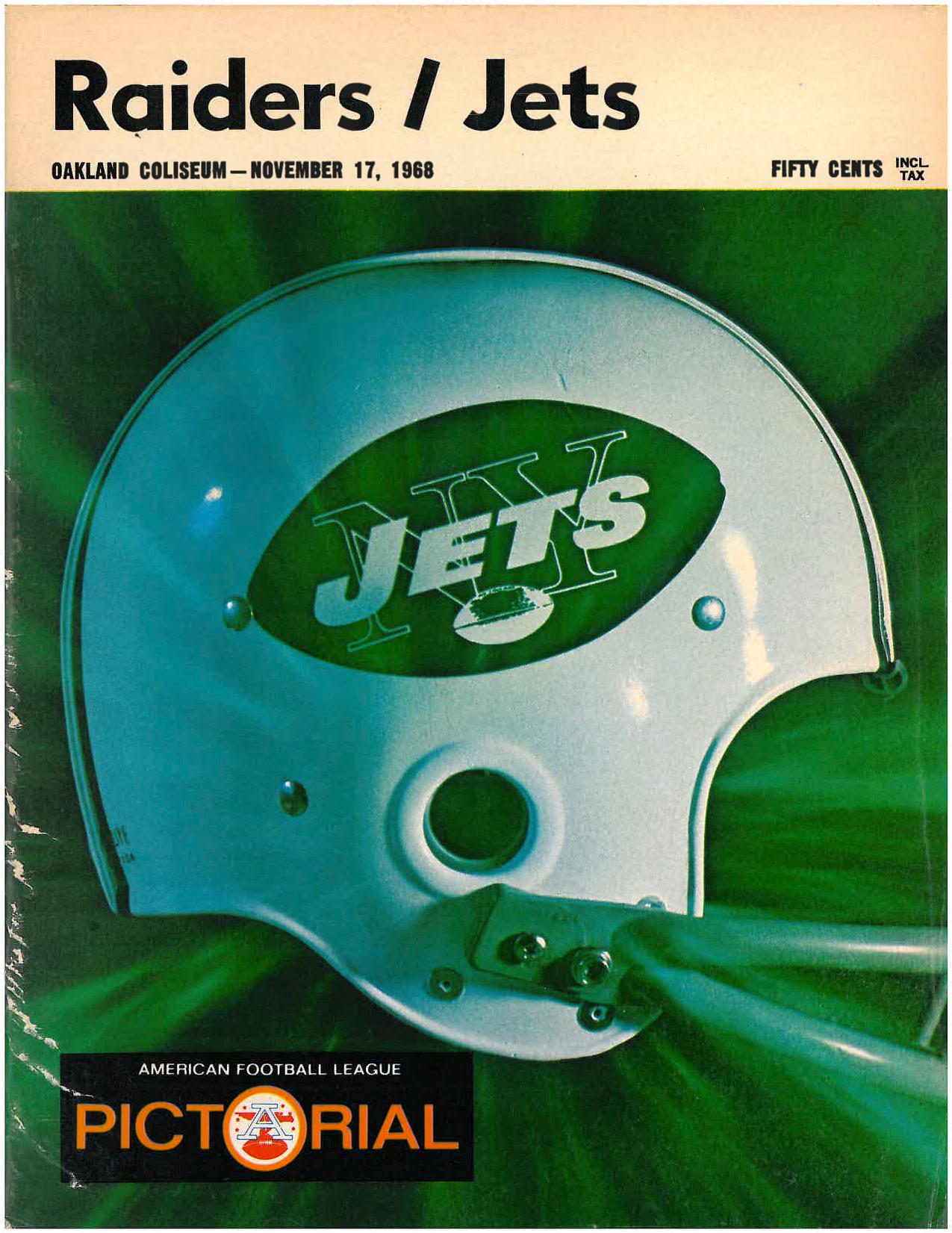Raiders-Jets game programme