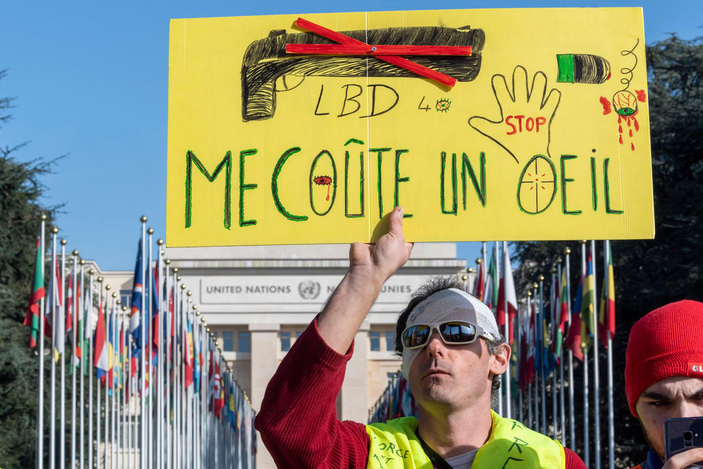 Yellow vests (Gilets jaunes) demonstrator