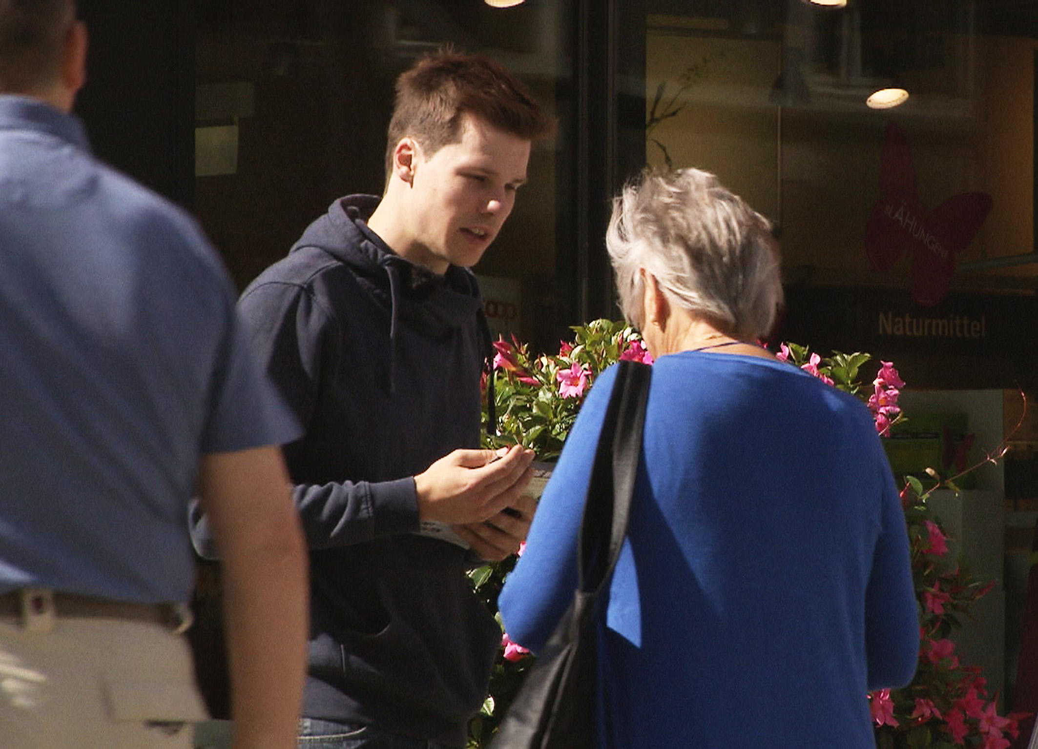 young man, old woman