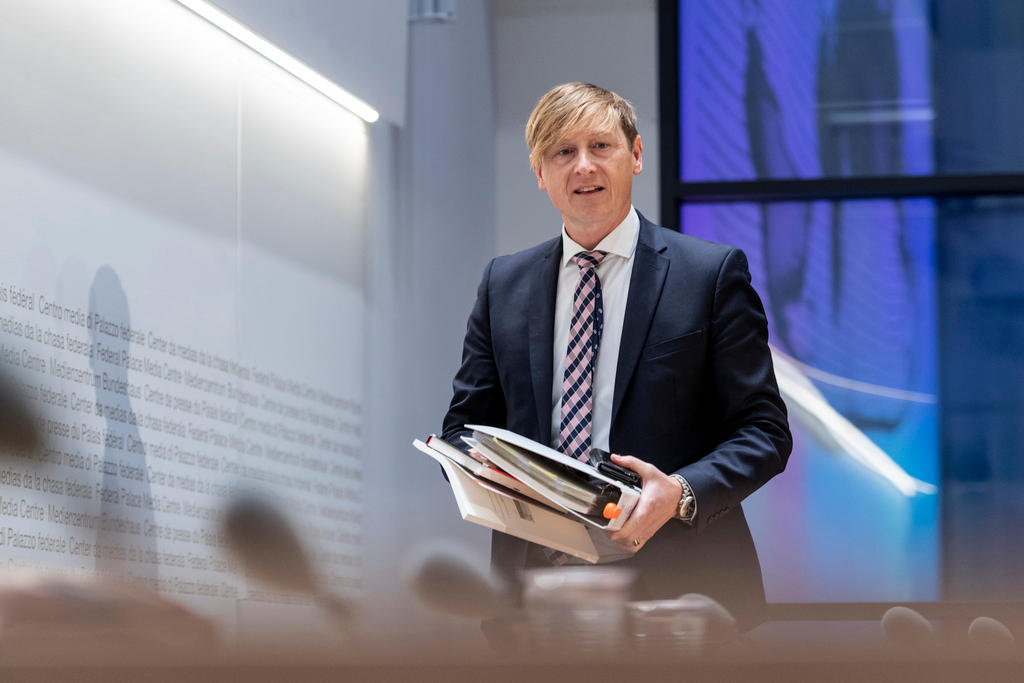 Stefan Meierhans at news conference