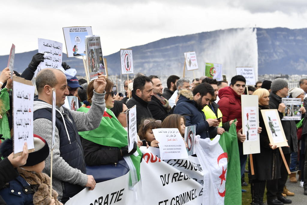 A small anti-Bouteflika demonstration in Geneva