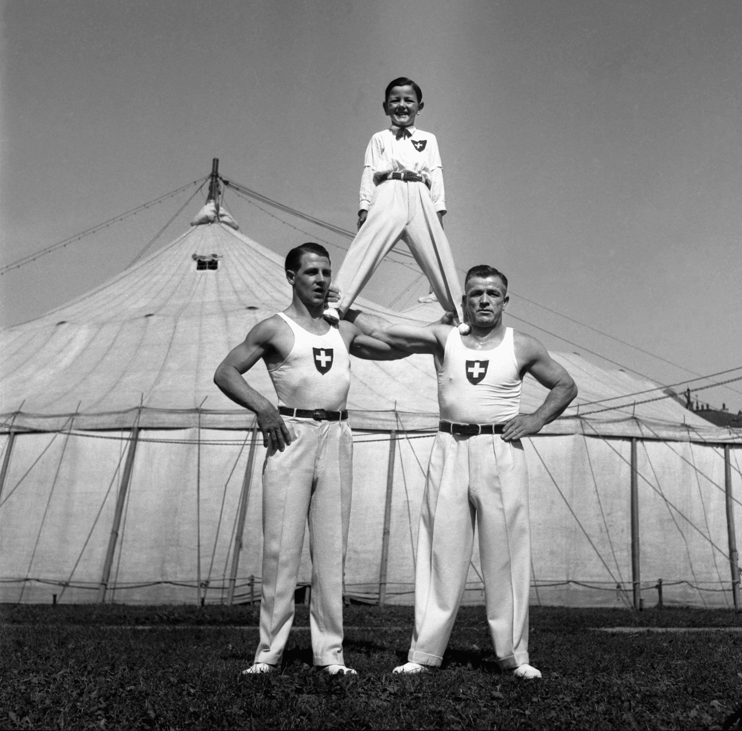 Three acrobats