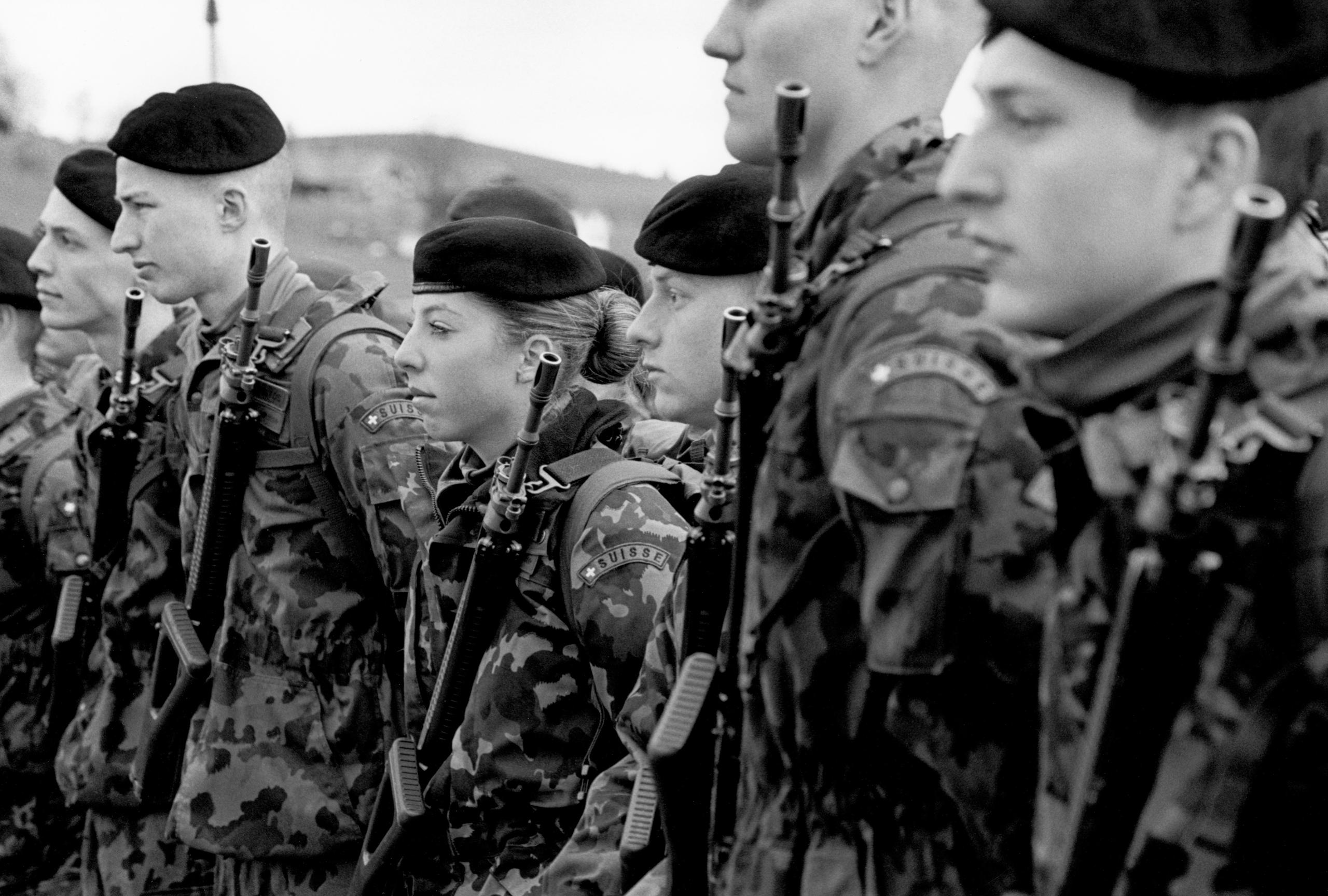 soldats en rang