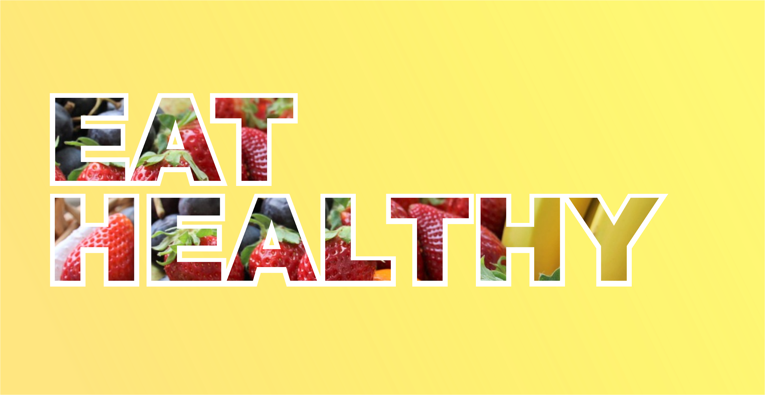 eat healthy sign