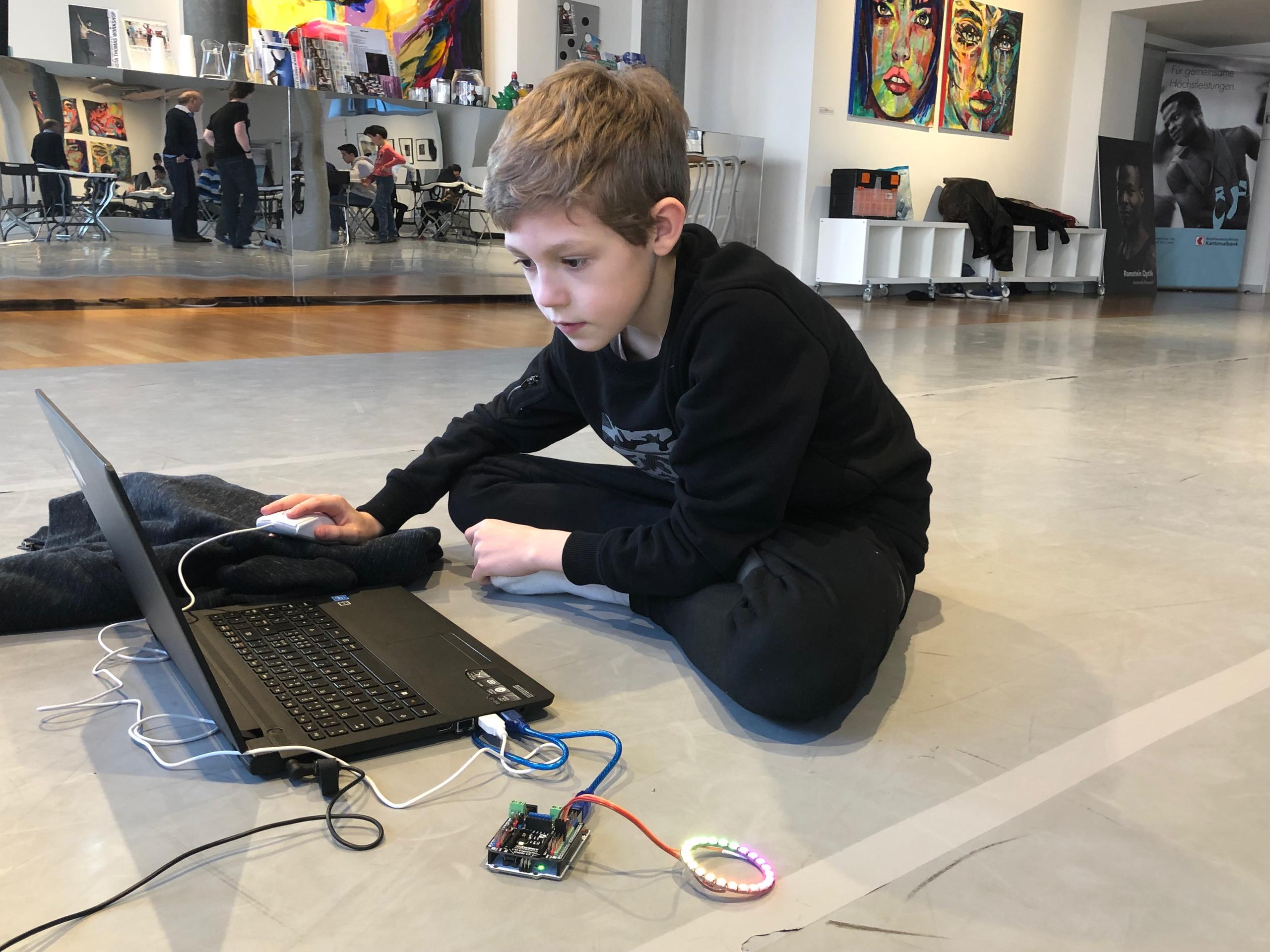 Boy with computer