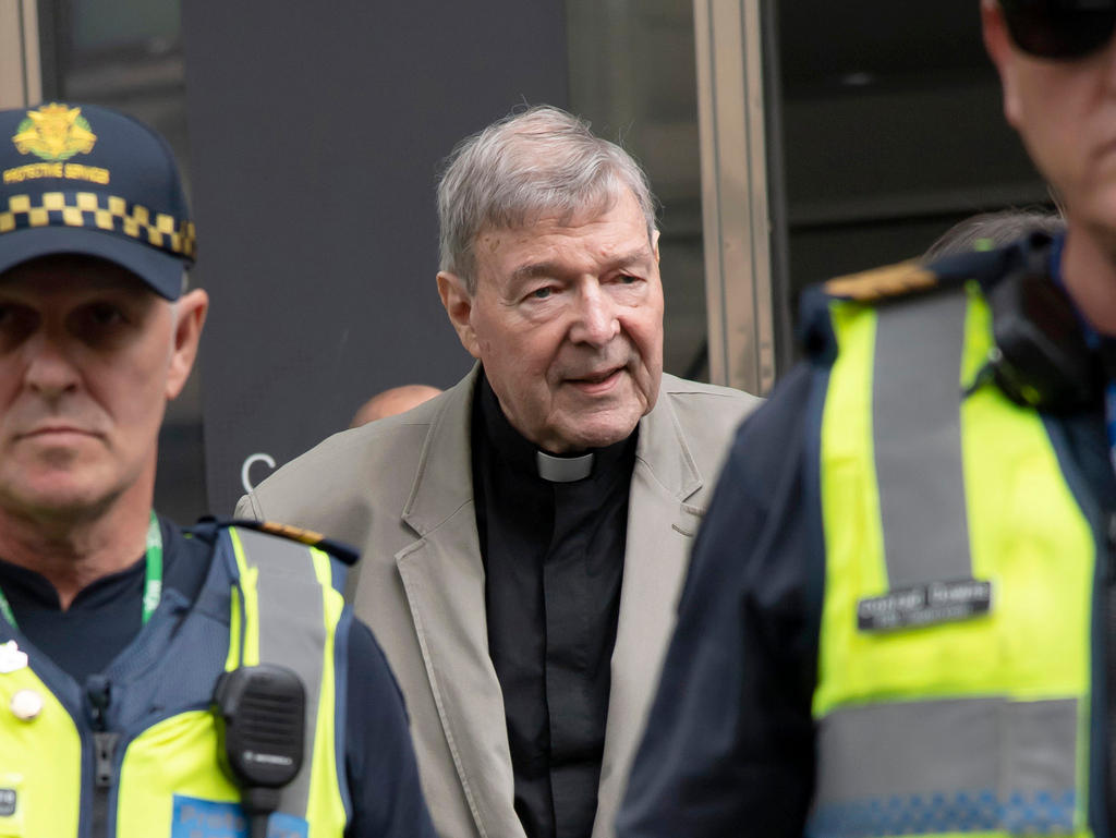 Il cardinale George Pell in una foto dello scorso mese di febbraio.