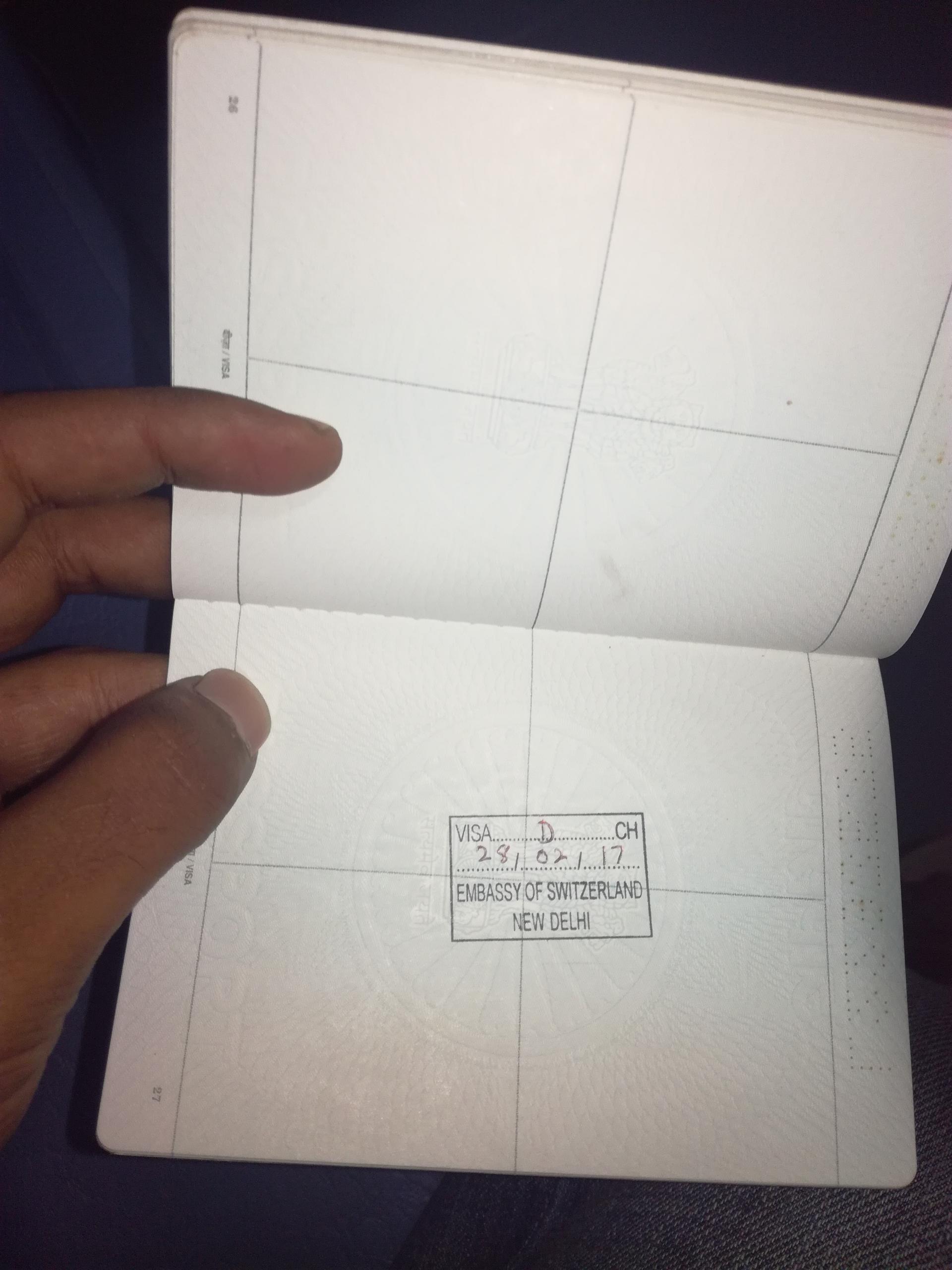 visa stamp on passport