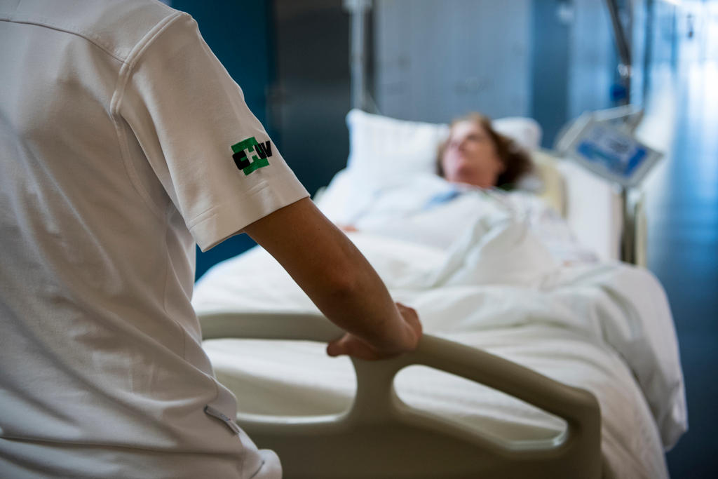 patient in a hospital bed