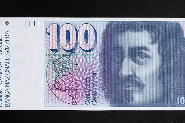 100瑞士旧纸币