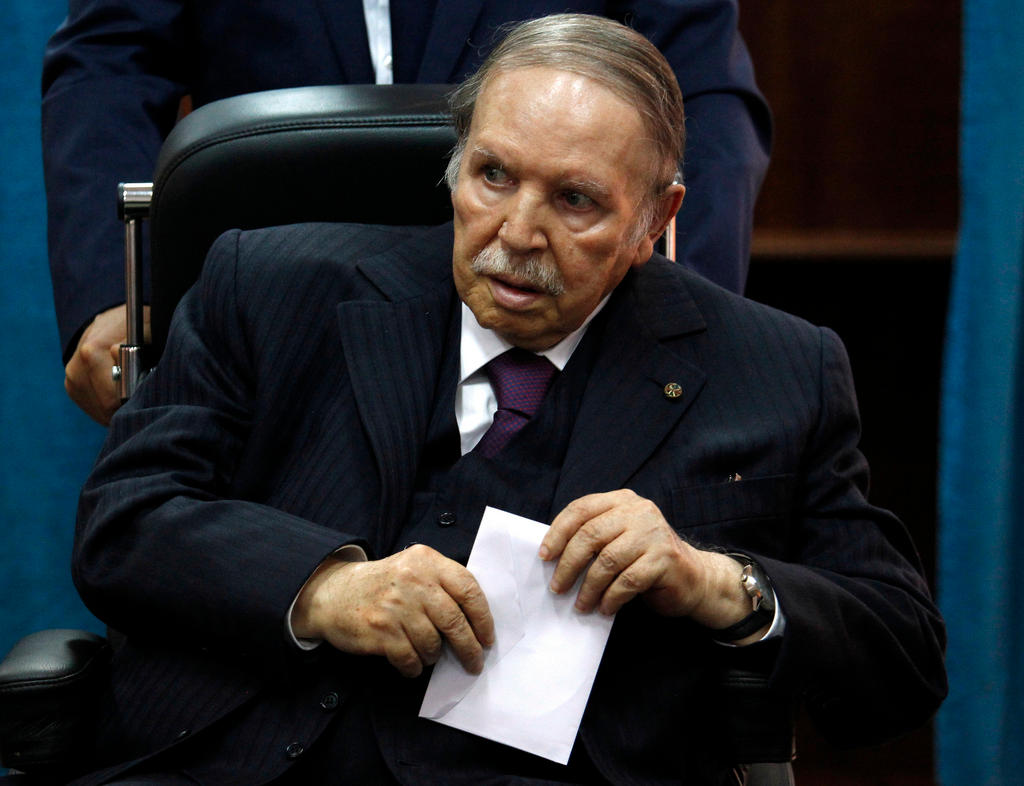 A photo of Algerian President Abdelaziz Bouteflika from May 2017