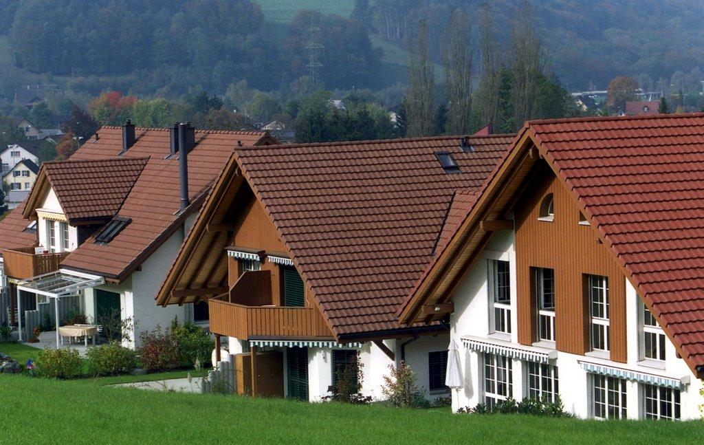 Dine Reihe von Einfamilienhäusern