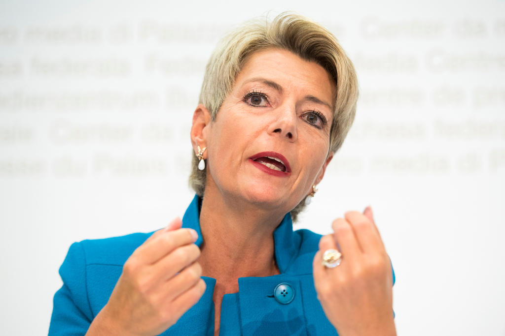 Swiss Justice Minister Karin Keller-Sutter