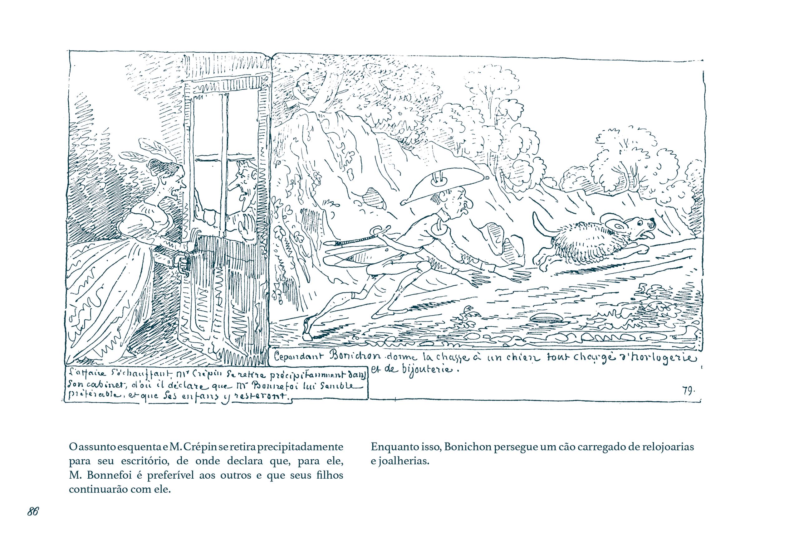 Página do livro Monsieur Crépin
