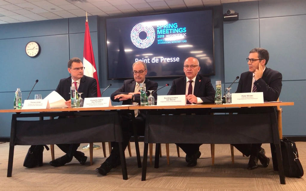 Swiss delegation holds a press conference in Washington