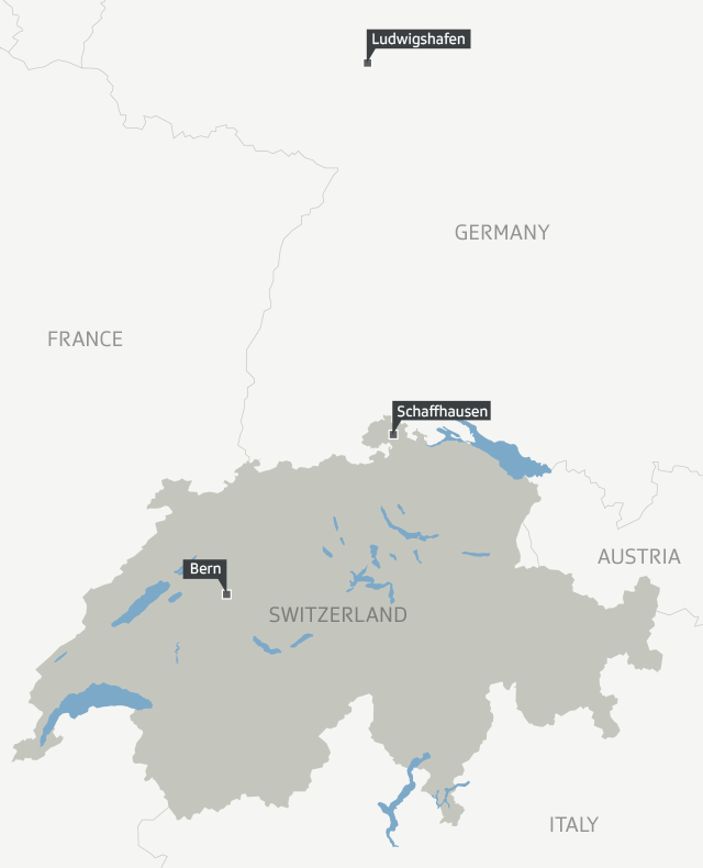 map of switzerland