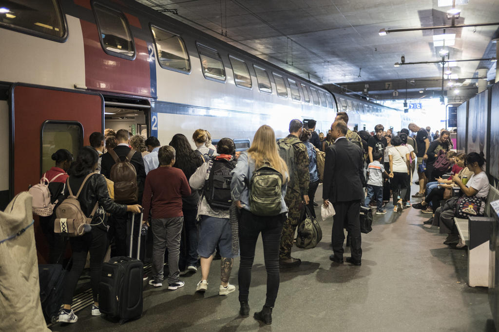 passengers at a train