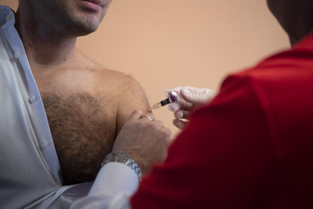 man getting a shot