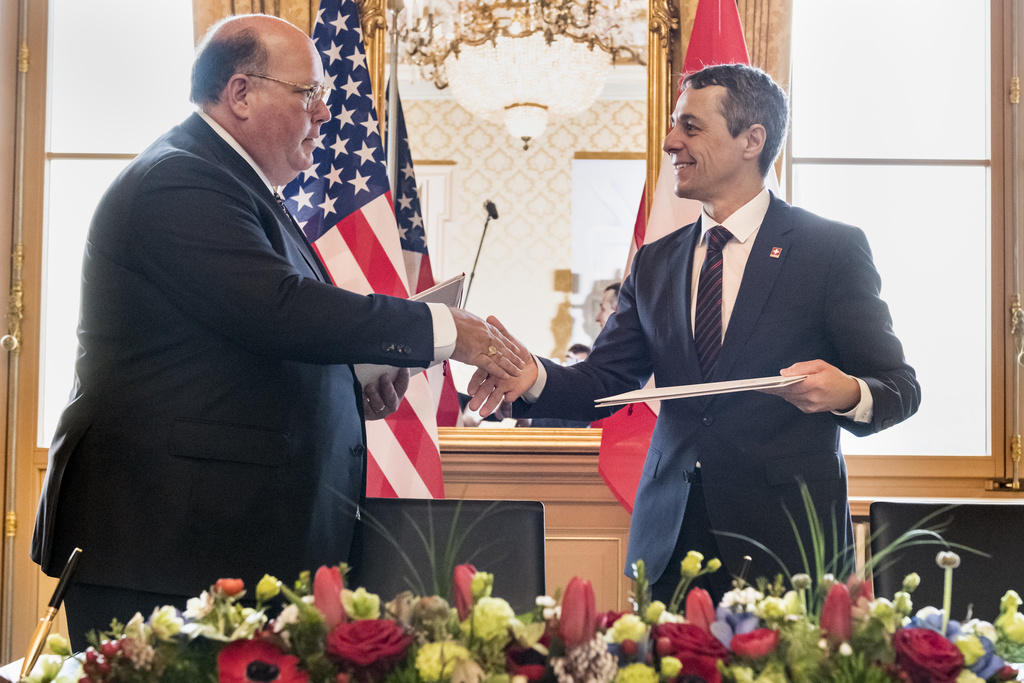 Ignazio Cassis and the US ambassador McMullen