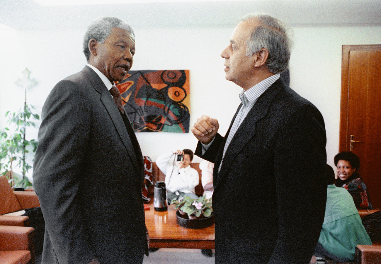 Ziegler com Nelson Mandela