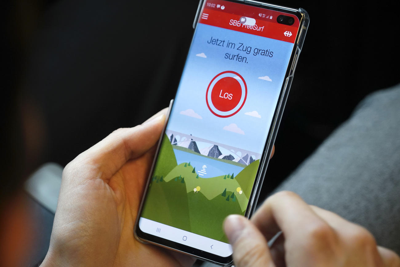 View of the “FreeSurf SBB” application
