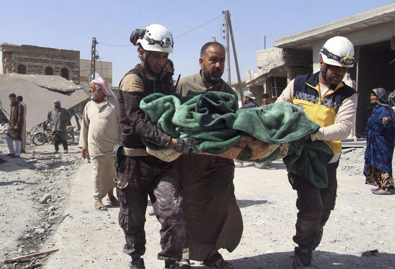 aftermath of air strike