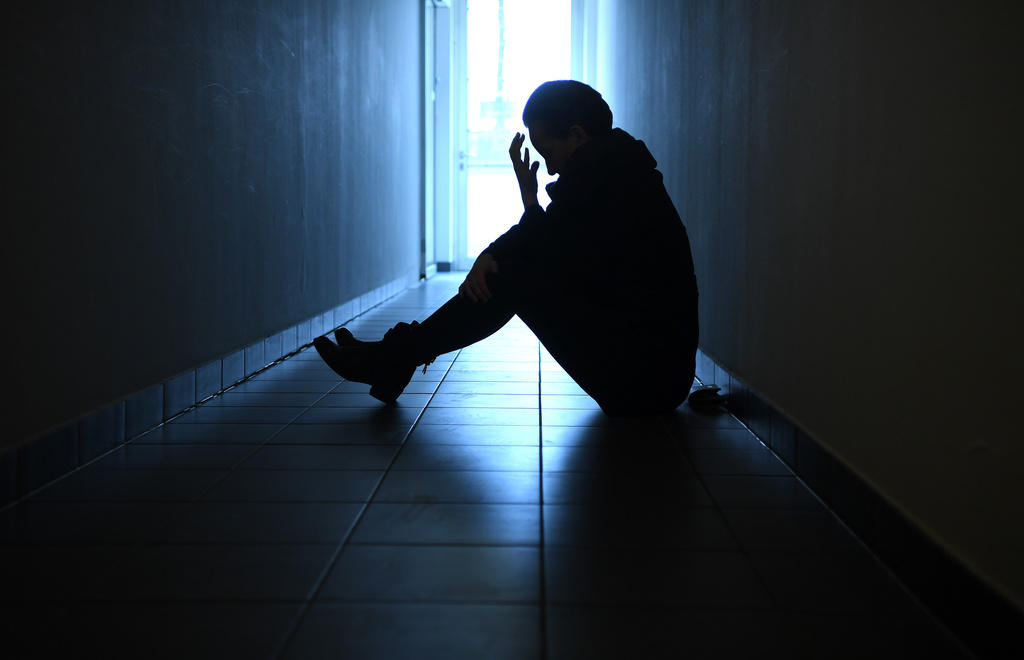 Depression stock image