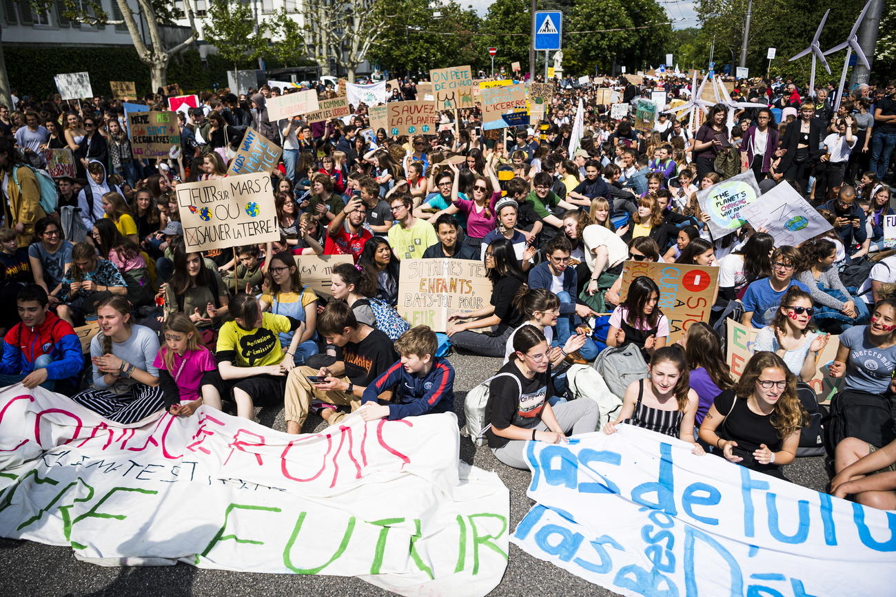 climate demo in lausanne