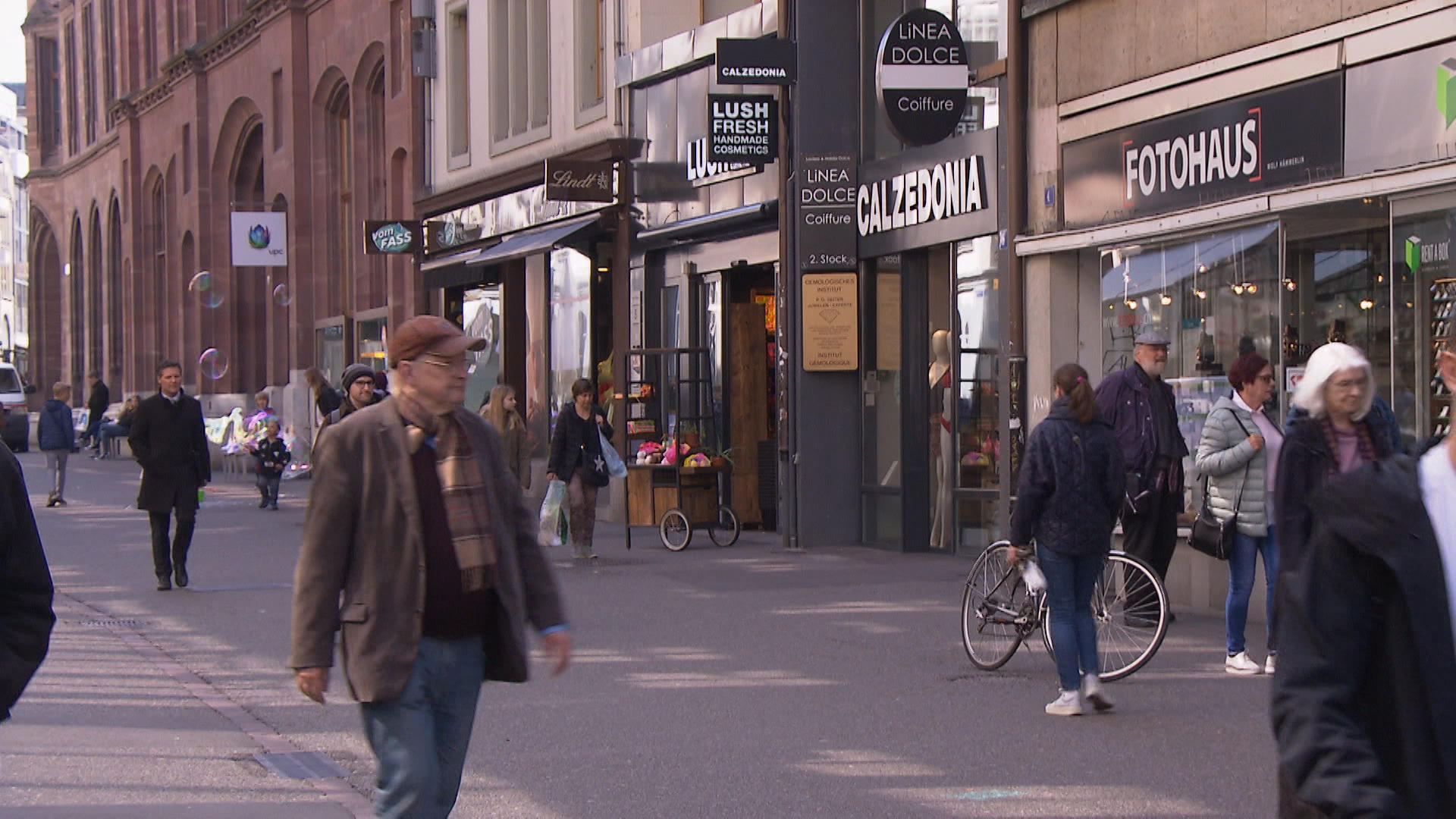 people in shopping street