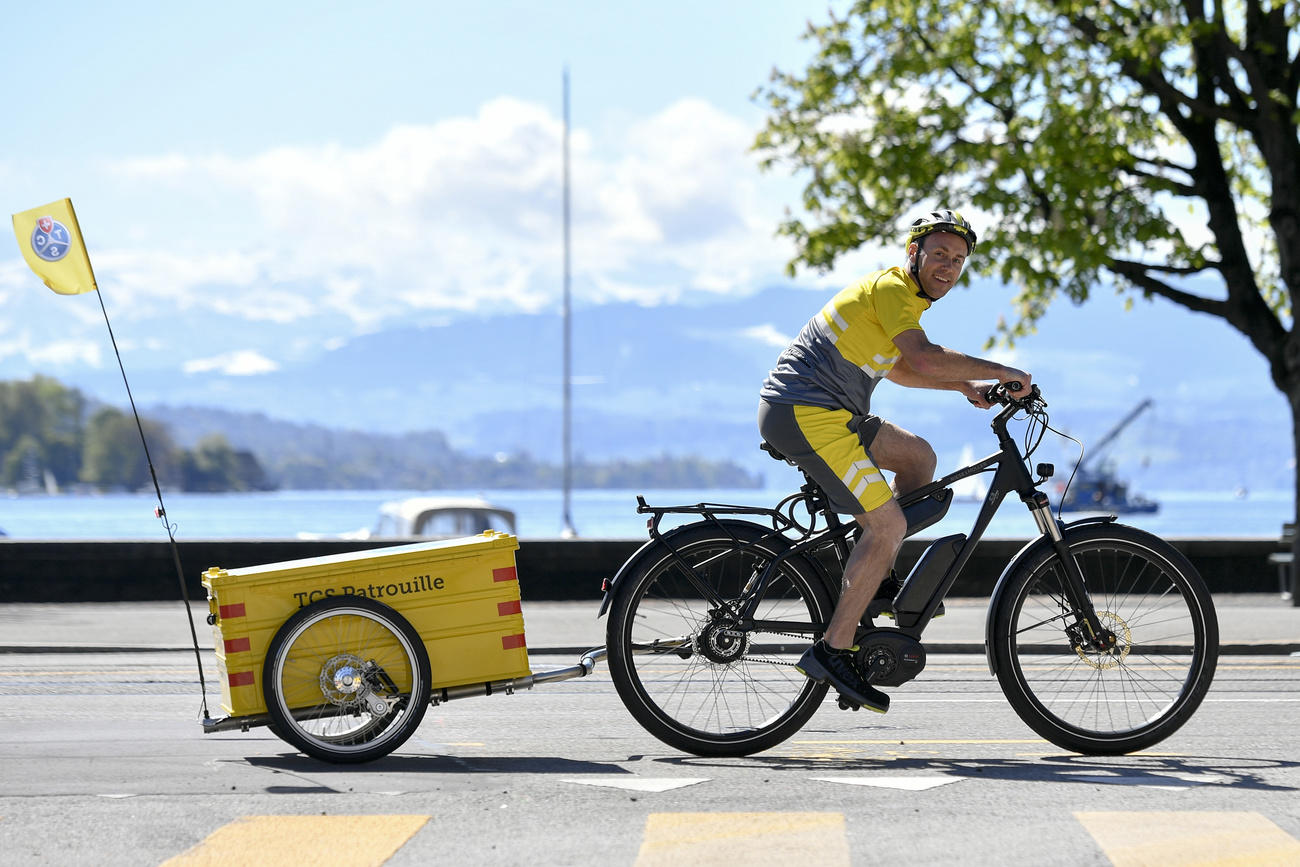 Man on an e-bike