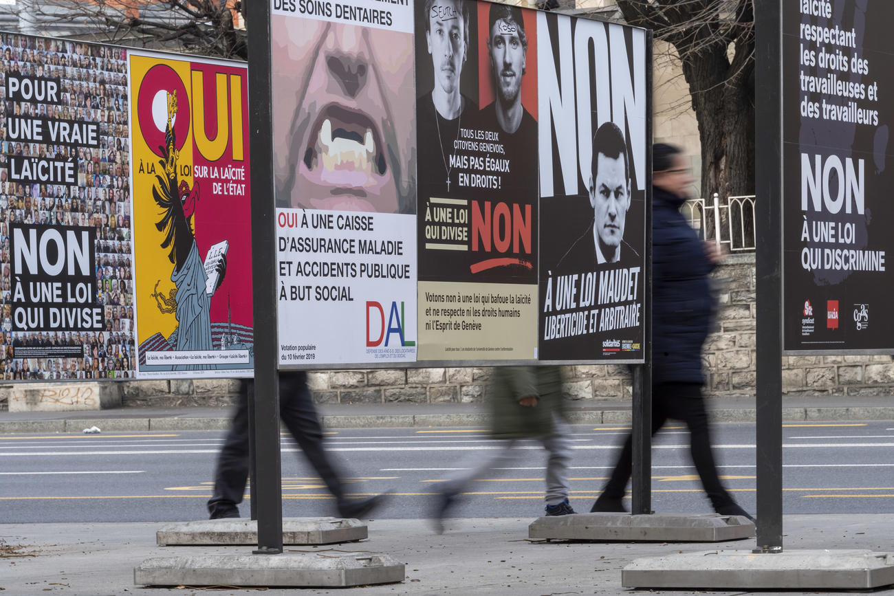 election posters in Geneva