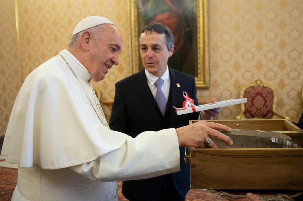 Ignazio Cassis e Papa Bergoglio