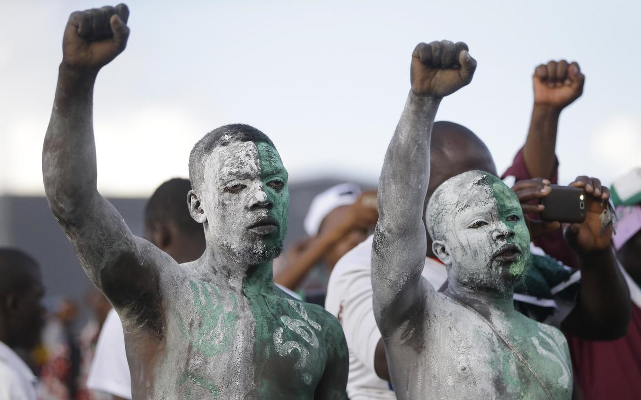 Supporters during a political rally in the capital Yaoundé in October 2018