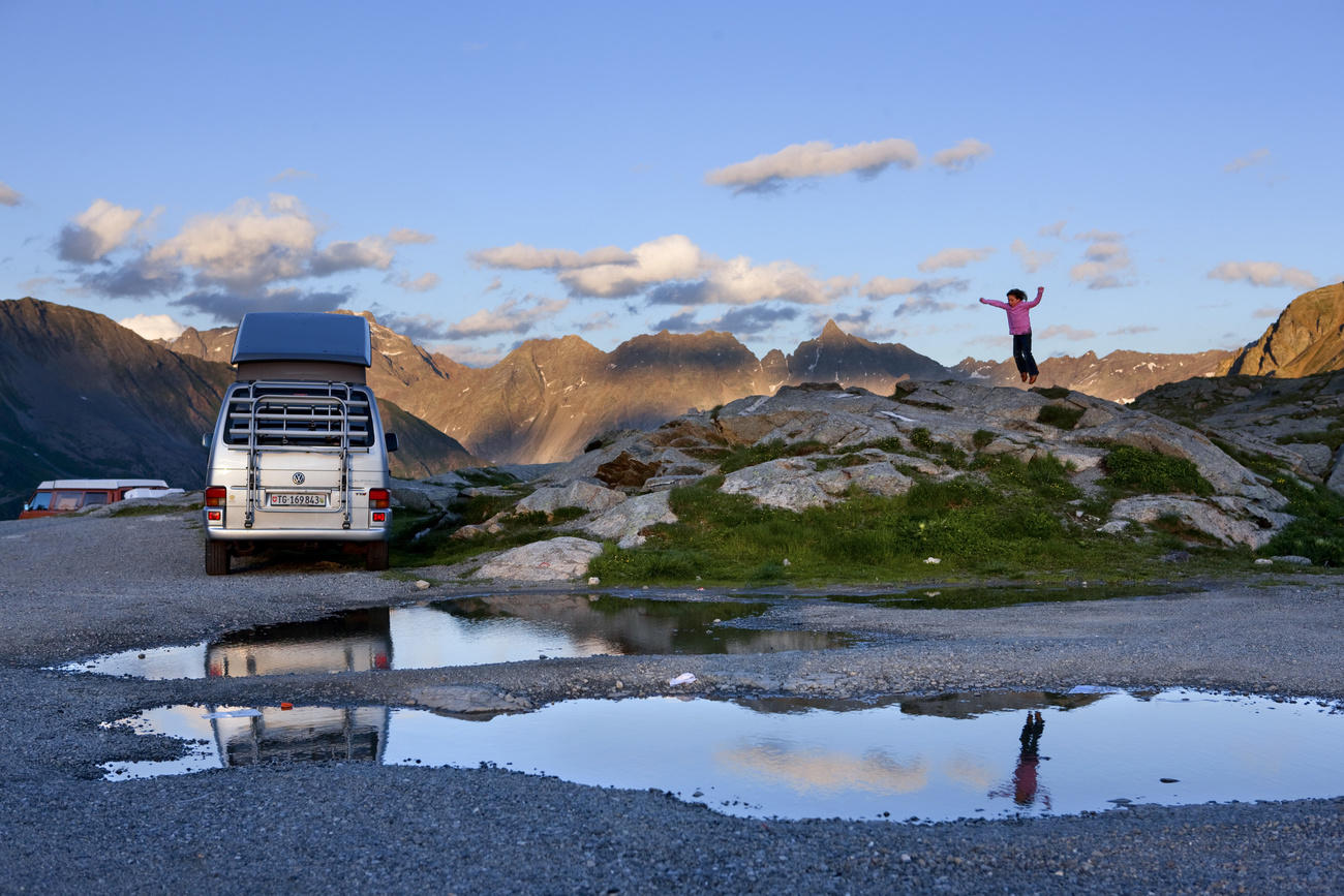 Campervan in den Bergen