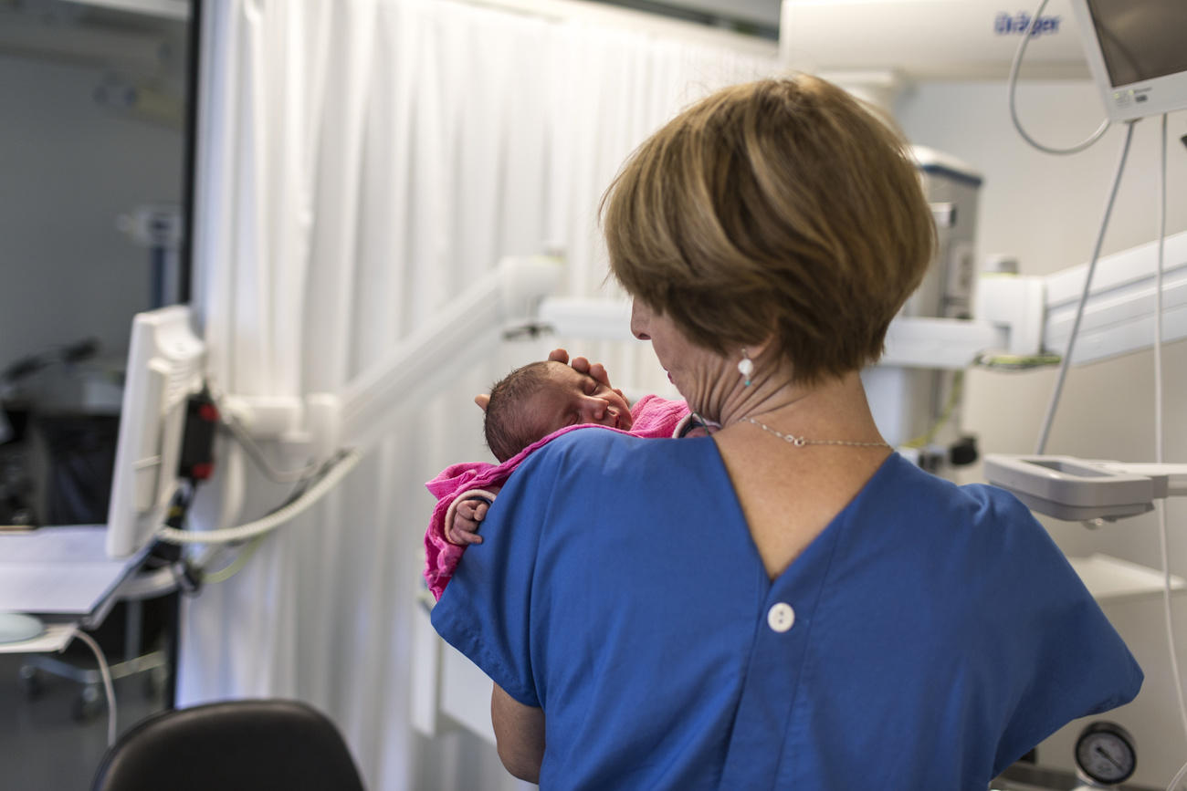 A nurse with baby