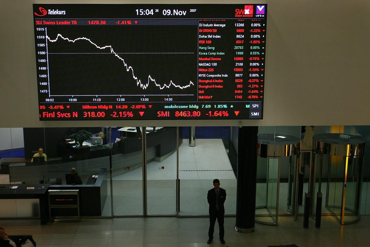 Electronic display at Swiss stock exchange